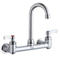 Elkay - WALL MNT 8IN, GN 4IN SPT, LVR HNDL, 2IN, 1/2IN HW - Chrome