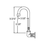 WALL MNT 8IN, GN 4IN SPT, 1PC WRIST BLD HNDL, 6IN, SHUT OFF