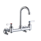 Elkay - WALL MNT 8IN, GN 4IN SPT, LVR HNDL, 2IN, SHUT OFF - Chrome