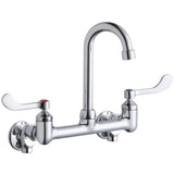Elkay - WALL MNT 8IN, GN 4IN SPT, 1PC WRIST BLD HNDL, 4IN, SHUT OFF - Chrome