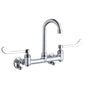 Elkay - WALL MNT 8IN, GN 4IN SPT, 1PC WRIST BLD HNDL, 6IN, SHUT OFF - Chrome
