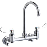 Elkay - WALL MNT 8IN, GN 5IN SPT, 1PC WRIST BLD HNDL, 4IN, SHUT OFF - Chrome