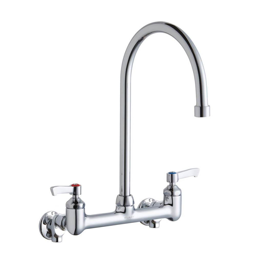 Elkay - WALL MNT 8IN, GN 8IN SPT, LVR HNDL, 2IN, SHUT OFF - Chrome