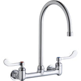 Elkay - WALL MNT 8IN, GN 8IN SPT, 1PC WRIST BLD HNDL, 4IN, 1/2IN HW - Chrome