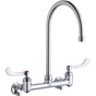 Elkay - WALL MNT 8IN, GN 8IN SPT, 1PC WRIST BLD HNDL, 4IN, SHUT OFF - Chrome