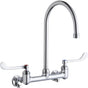 Elkay - WALL MNT 8IN, GN 8IN SPT, 1PC WRIST BLD HNDL, 6IN, SHUT OFF - Chrome