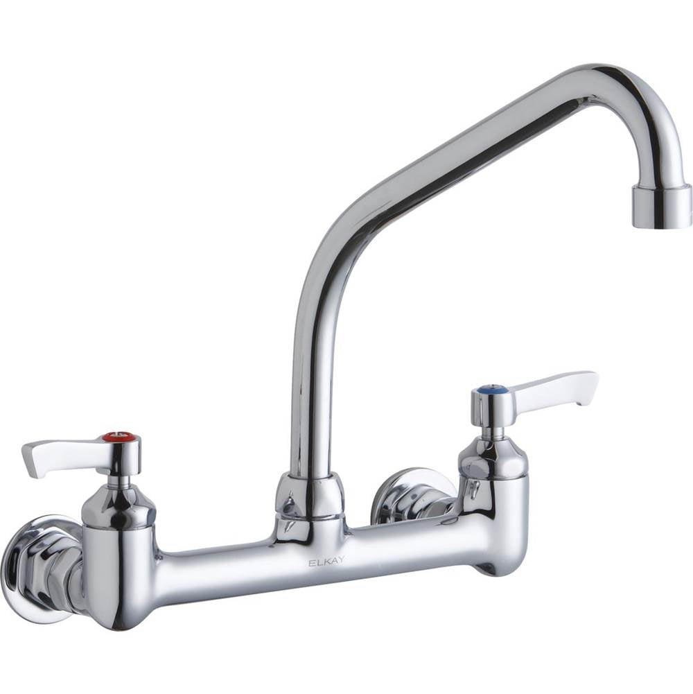 Elkay - WALL MNT 8IN, HA 8IN SPT, LVR HNDL, 2IN, 1/2IN HW - Chrome