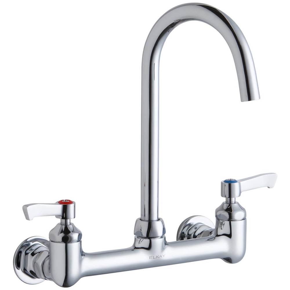 Elkay - WALL MNT 8IN, GN 5IN SPT, LVR HNDL, 2IN, 1/2IN HW - Chrome