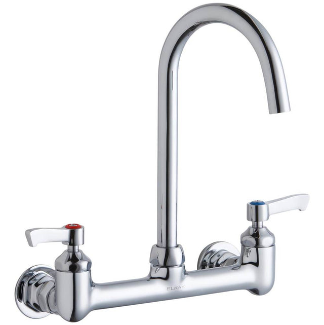 Elkay - WALL MNT 8IN, GN 5IN SPT, LVR HNDL, 2IN, 1/2IN HW - Chrome