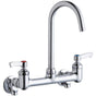 Elkay - WALL MNT 8IN, GN 5IN SPT, LVR HNDL, 2IN, SHUT OFF - Chrome