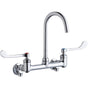 Elkay - WALL MNT 8IN, GN 5IN SPT, 1PC WRIST BLD HNDL, 6IN, SHUT OFF - Chrome