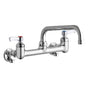 Elkay - WALL MNT 8IN, TUBE 8IN SPT, LVR HNDL, 2IN, SHUT OFF - Chrome