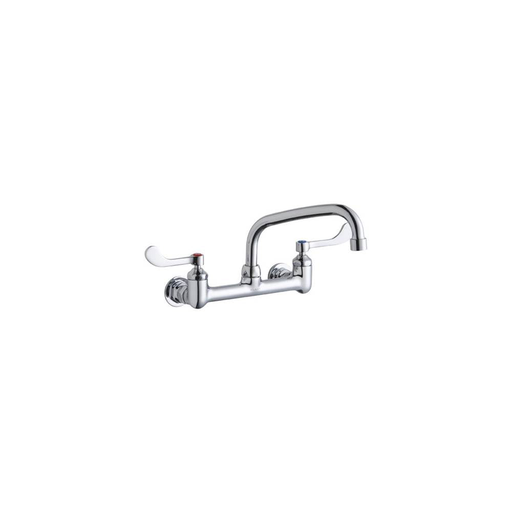 Elkay - WALL MNT 8IN, TUBE 8IN SPT, 1PC WRIST BLD HNDL, 4IN, 1/2IN H - Chrome