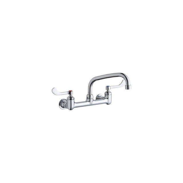 Elkay - WALL MNT 8IN, TUBE 8IN SPT, 1PC WRIST BLD HNDL, 4IN, 1/2IN H - Chrome