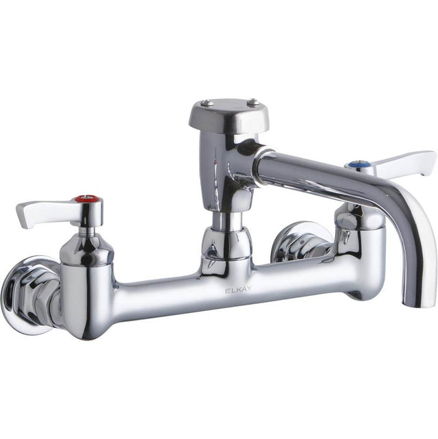 Elkay - WALL MNT 8IN, VENTED 7IN SPT, LVR HNDL, 2IN, 1/2IN HW - Chrome