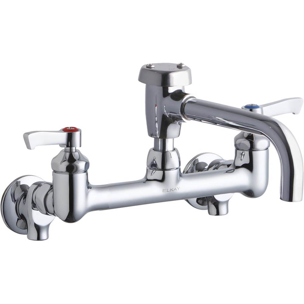 Elkay - WALL MNT 8IN, VENTED 7IN SPT, LVR HNDL, 2IN, SHUT OFF - Chrome