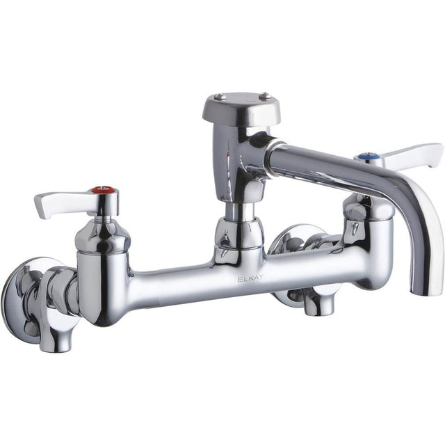 Elkay - WALL MNT 8IN, VENTED 7IN SPT, LVR HNDL, 2IN, SHUT OFF - Chrome