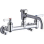 Elkay - WALL MNT 8IN, VENTED 7IN SPT, LVR HNDL, 2IN, SHUT OFF - Chrome