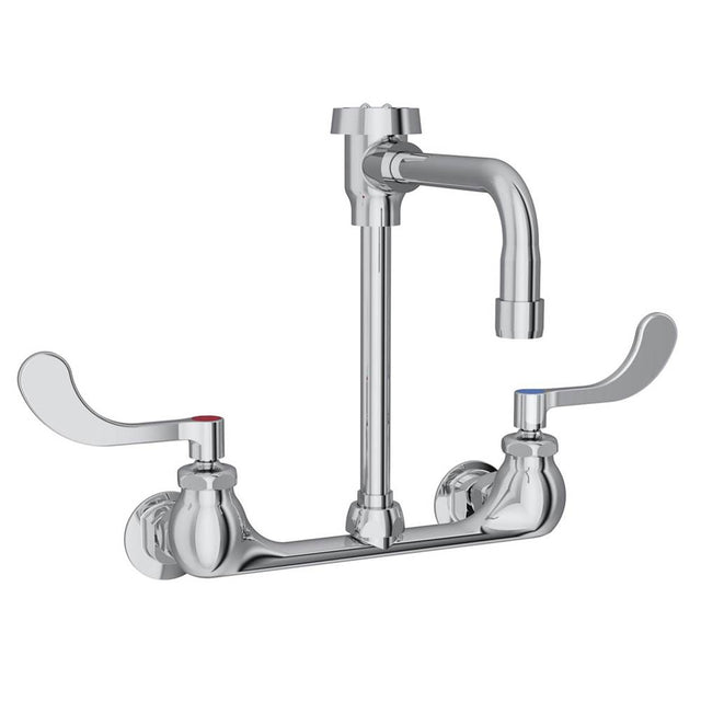 Elkay - WALL MNT 8IN, VENTED 7IN SPT, 1PC WRIST BLD HNDL, 4IN, 1/2IN - Chrome