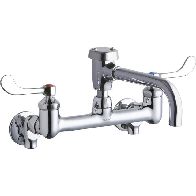 Elkay - WALL MNT 8IN, VENTED 7IN SPT, 1PC WRIST BLD HNDL, 4IN, SHUT - Chrome