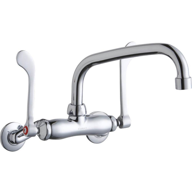 Elkay - WALL MNT 4IN, AT 8IN SPT, 1PC WRIST BLD HNDL, 6IN, 2IN HW - Chrome