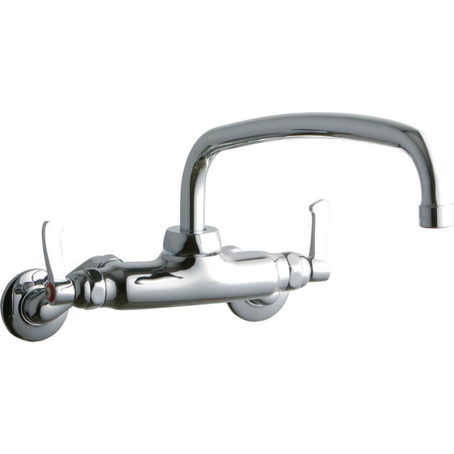 Elkay - WALL MNT 4IN, AT 12IN SPT, LVR HNDL, 2IN, 2IN HW - Chrome