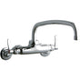 Elkay - WALL MNT 4IN, AT 12IN SPT, LVR HNDL, 2IN, 2IN HW - Chrome