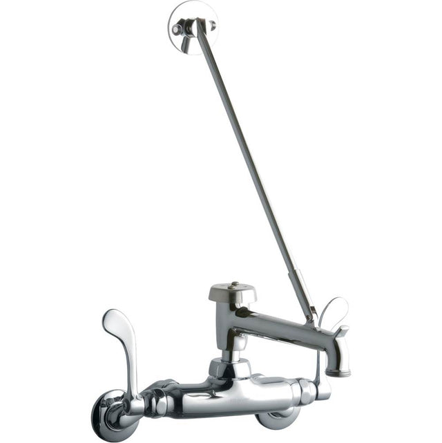Elkay - WALL MNT 4IN, BUCKET HK POL 7IN SPT, 1PC WRIST BLD HNDL, 4IN - Chrome