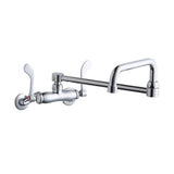 Elkay - WALL MNT 4IN, DBLE SWING 20IN SPT, 1PC WRIST BLD HNDL, 4IN, - Chrome