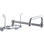 Elkay - WALL MNT 4IN, DBLE SWING 20IN SPT, 1PC WRIST BLD HNDL, 6IN, - Chrome