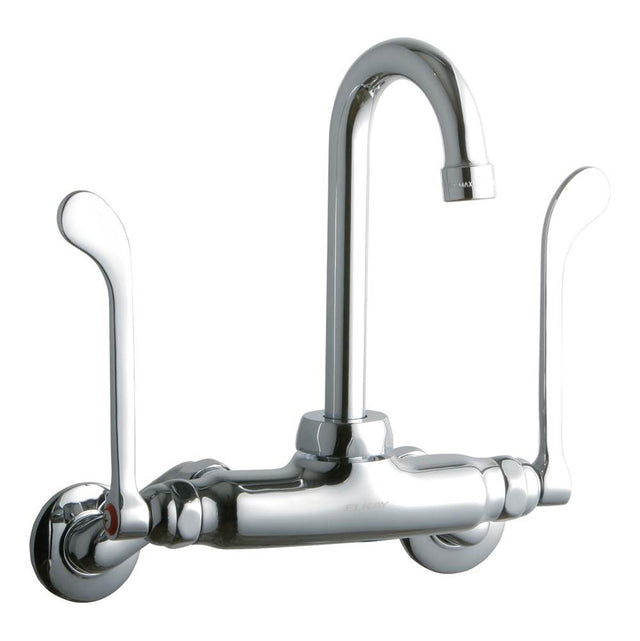Elkay - WALL MNT 4IN, GN 4IN SPT, 1PC WRIST BLD HNDL, 6IN, 2IN HW - Chrome