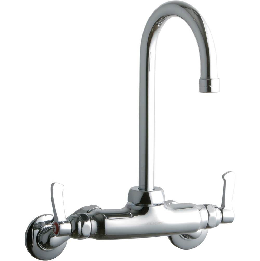 Elkay - WALL MNT 4IN, GN 5IN SPT, LVR HNDL, 2IN, 2IN HW - Chrome