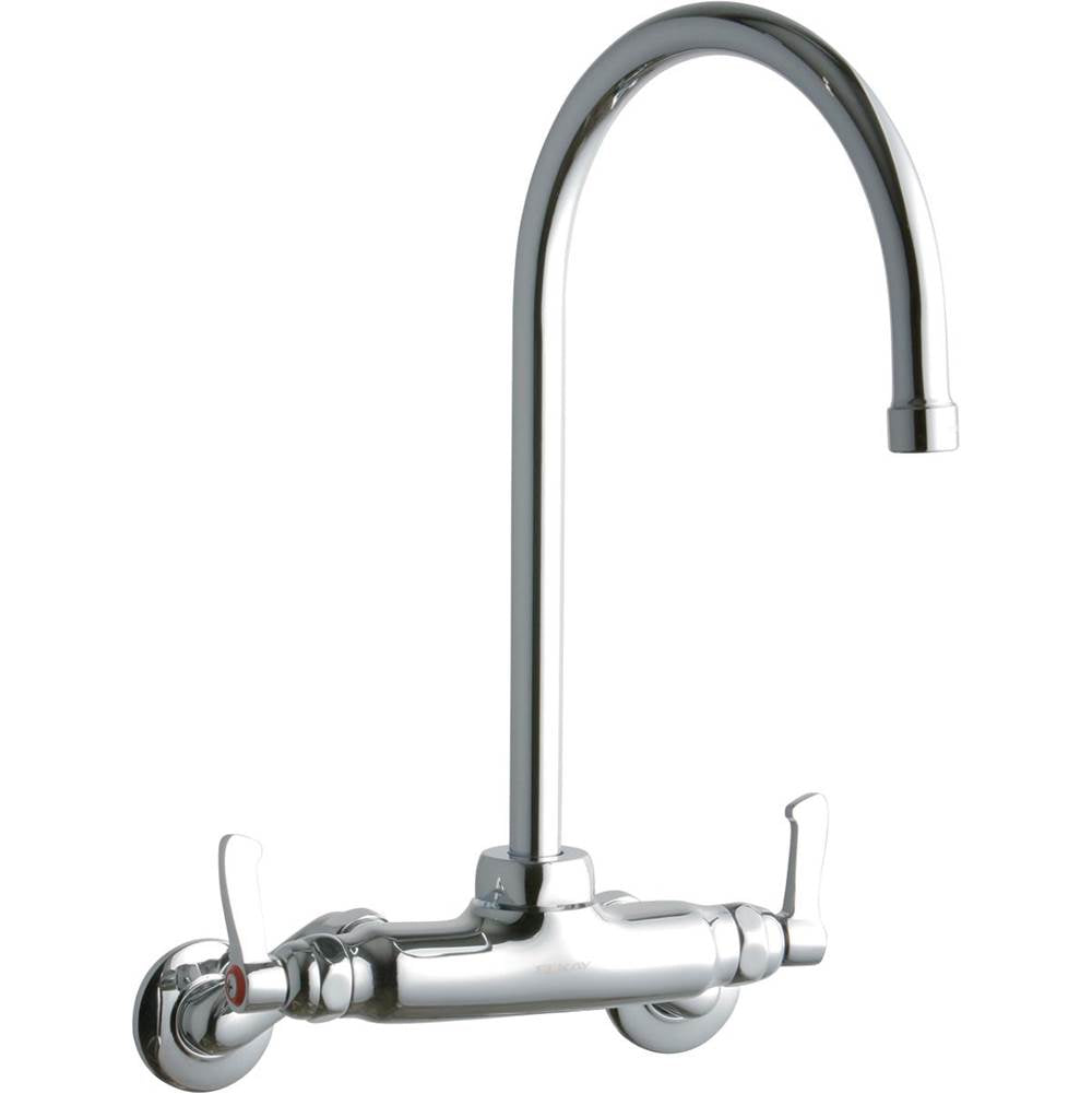 Elkay - WALL MNT 4IN, GN 8IN SPT, LVR HNDL, 2IN, 2IN HW - Chrome