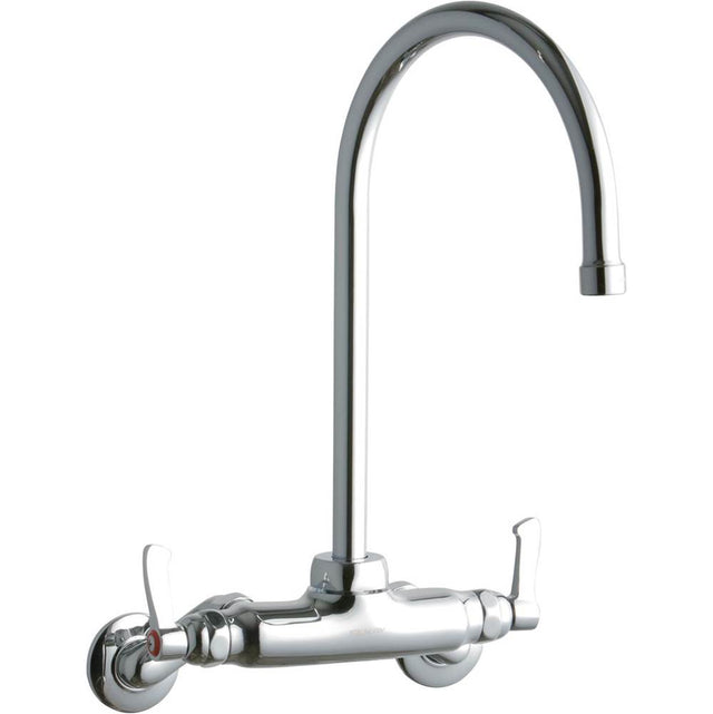 Elkay - WALL MNT 4IN, GN 8IN SPT, LVR HNDL, 2IN, 2IN HW - Chrome