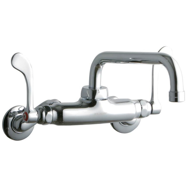 Elkay - WALL MNT 4IN, TUBE 8IN SPT, 1PC WRIST BLD HNDL, 4IN, 2IN HW - Chrome