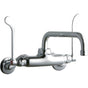 Elkay - WALL MNT 4IN, TUBE 8IN SPT, 1PC WRIST BLD HNDL, 6IN, 2IN HW - Chrome