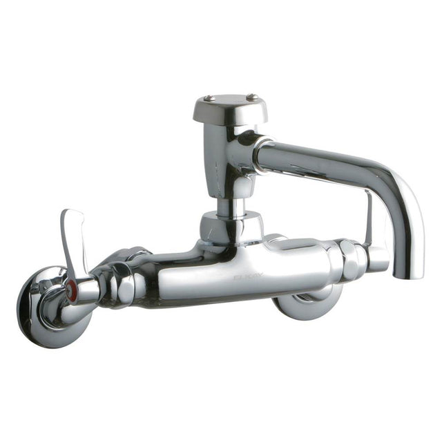 Elkay - WALL MNT 4IN, VENTED 8IN SPT, LVR HNDL, 2IN, 2IN HW - Chrome
