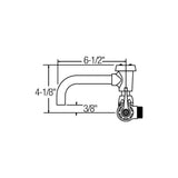 WALL MNT 4IN, VENTED 8IN SPT, 1PC WRIST BLD HNDL, 4IN, 2IN H