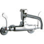Elkay - WALL MNT 4IN, VENTED 8IN SPT, 1PC WRIST BLD HNDL, 4IN, 2IN H - Chrome