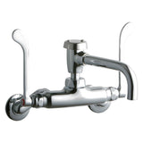 Elkay - WALL MNT 4IN, VENTED 8IN SPT, 1PC WRIST BLD HNDL, 6IN, 2IN H - Chrome