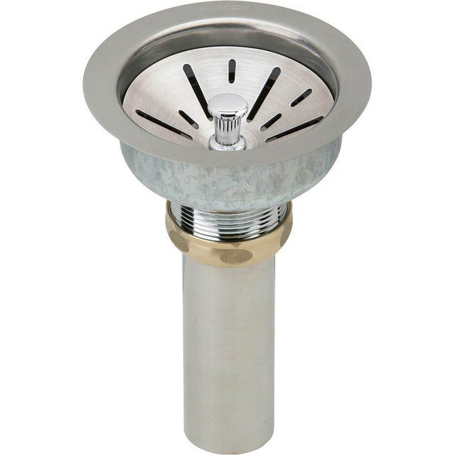 Elkay - Fireclay Deluxe Drain with Satin Finish 3-1/2'' Type 304 Stainless Steel Body - Satin