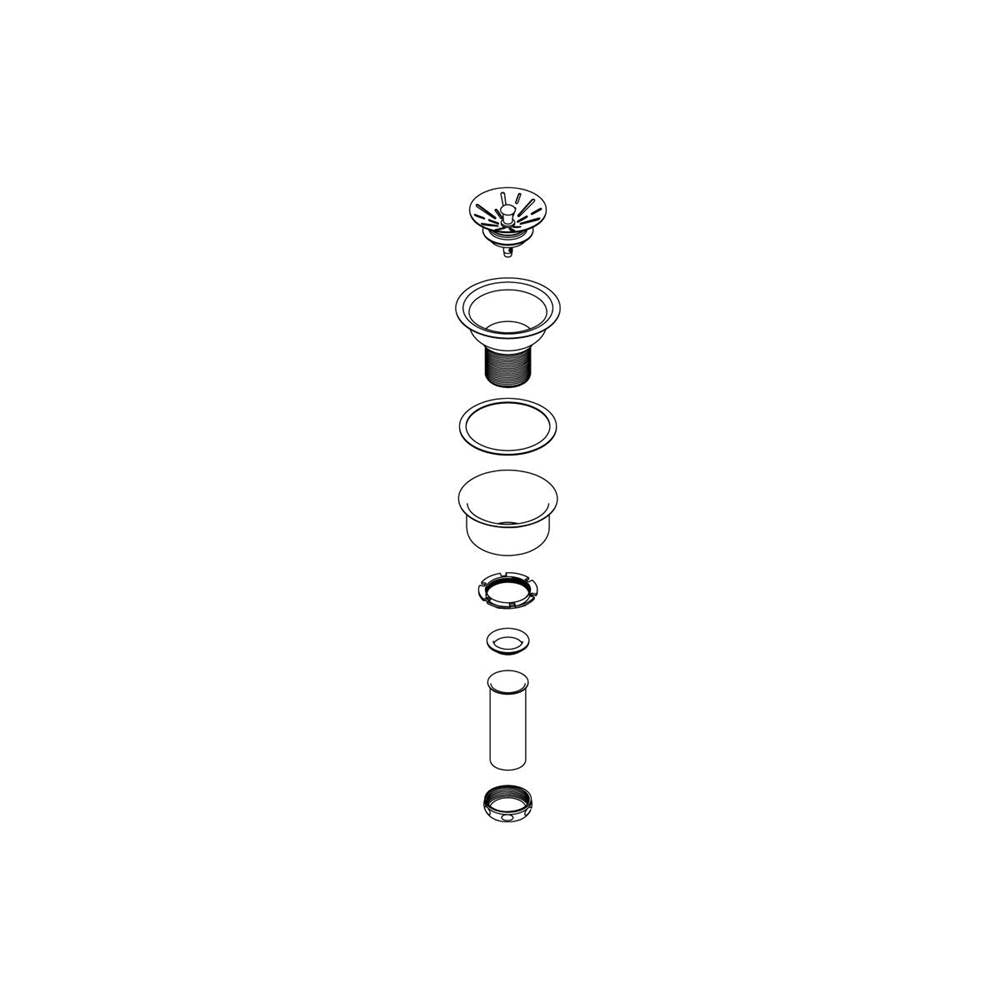 Deluxe Drain 3-1/2'' Type 304 Stainless Steel Body