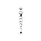 Deluxe Drain 3-1/2'' Type 304 Stainless Steel Body