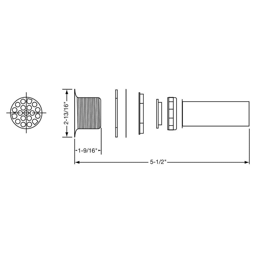 2'' Drain Fitting Type 304 Stainless Steel Body