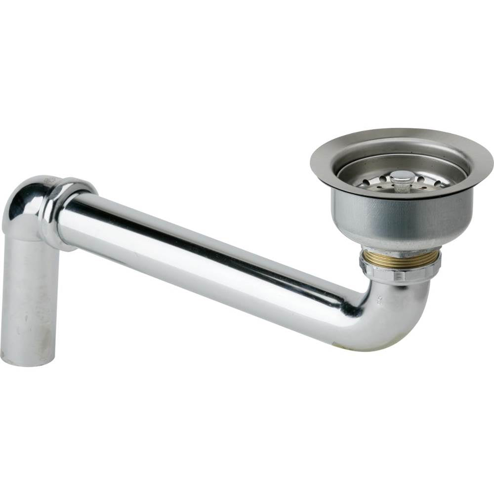 Elkay - 3-1/2'' Drain Fitting Stainless Steel Body and Offset Tailpiece - Polished Stainless Steel