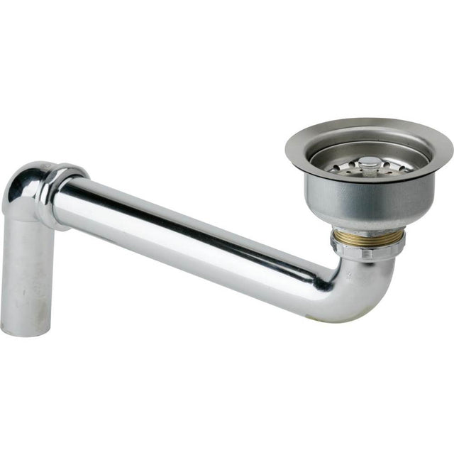 Elkay - 3-1/2'' Drain Fitting Stainless Steel Body and Offset Tailpiece - Polished Stainless Steel
