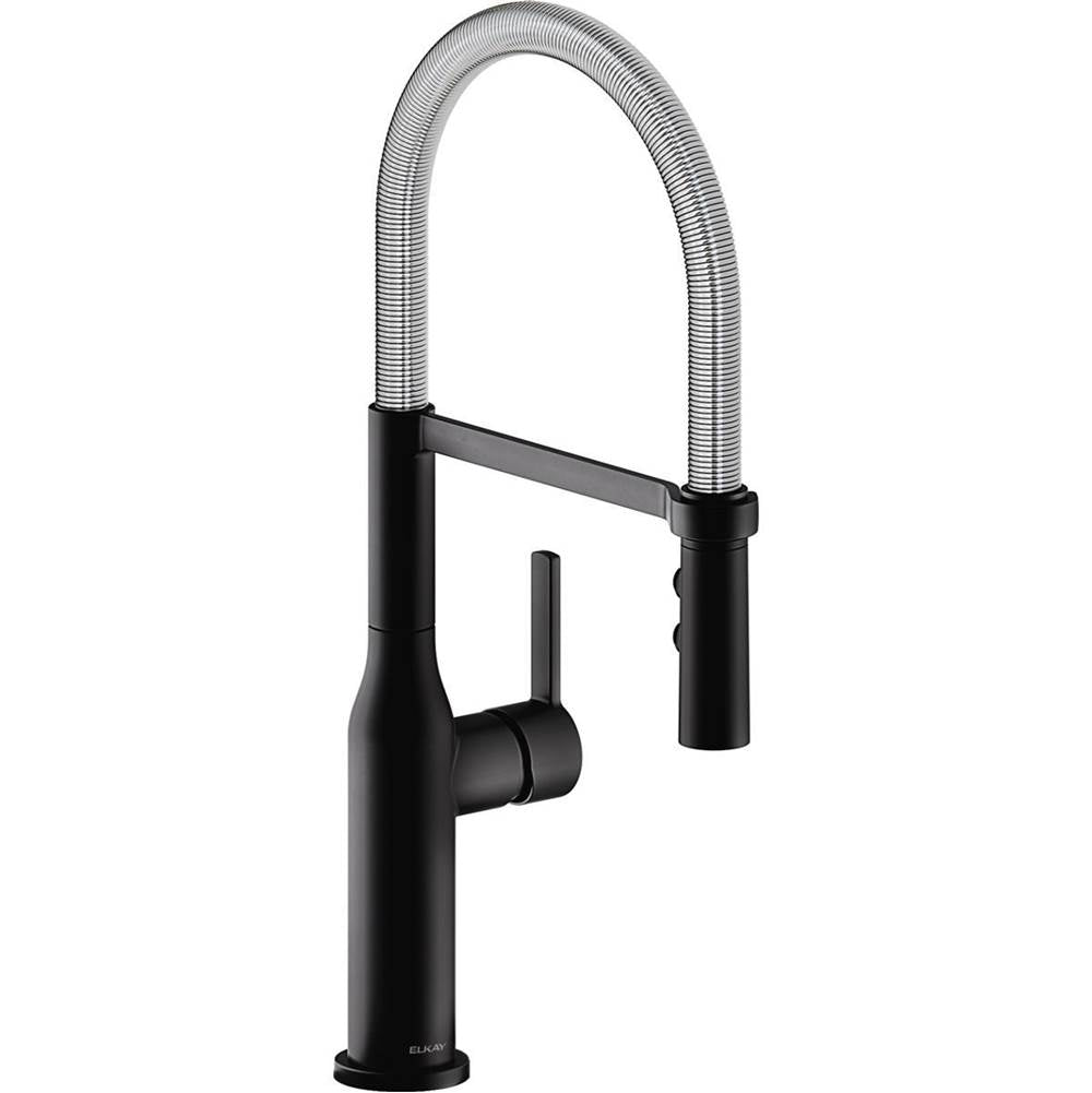 Elkay - SGL LVR SEMI-PRO FCT MBCR - Matte Black and Chrome