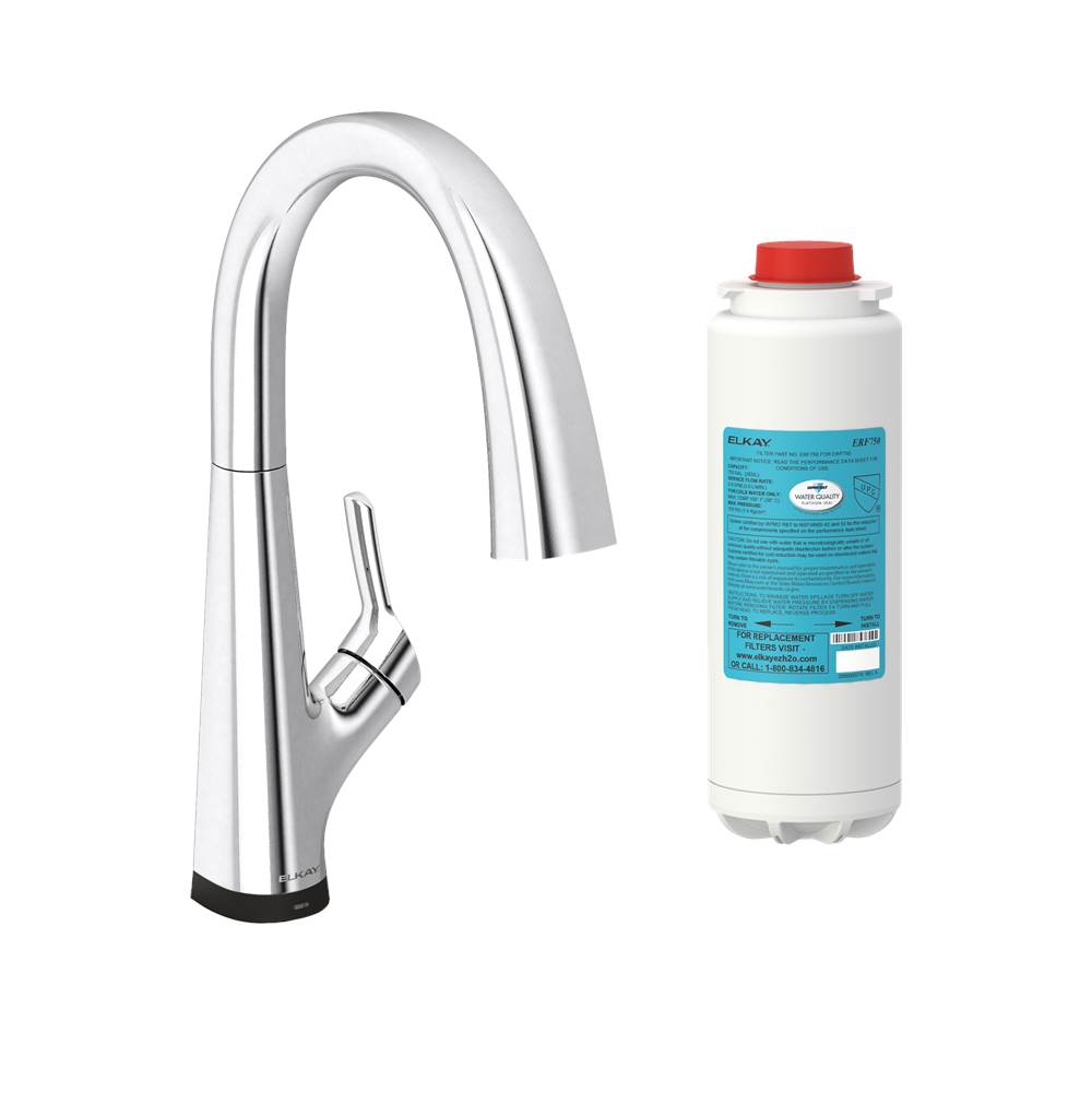 Elkay - Single Lever, 2in1 Kitchen Filtration Faucet, CR - Chrome