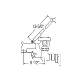 WALL MNT 8 IN, BUCKET HK, ROUGH CP