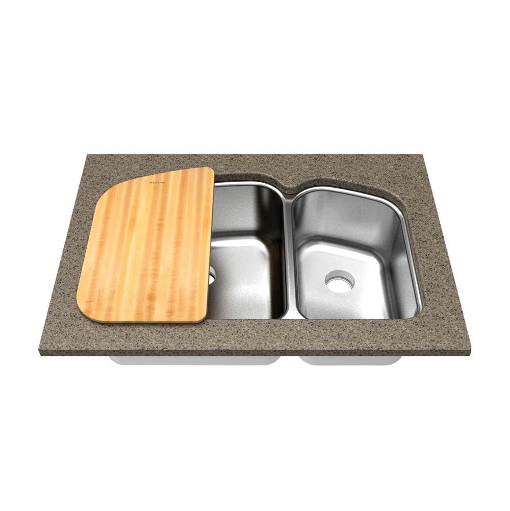 Hardwood 12'' x 20-11/16'' x 1'' Cutting Board - (Undermount installation)